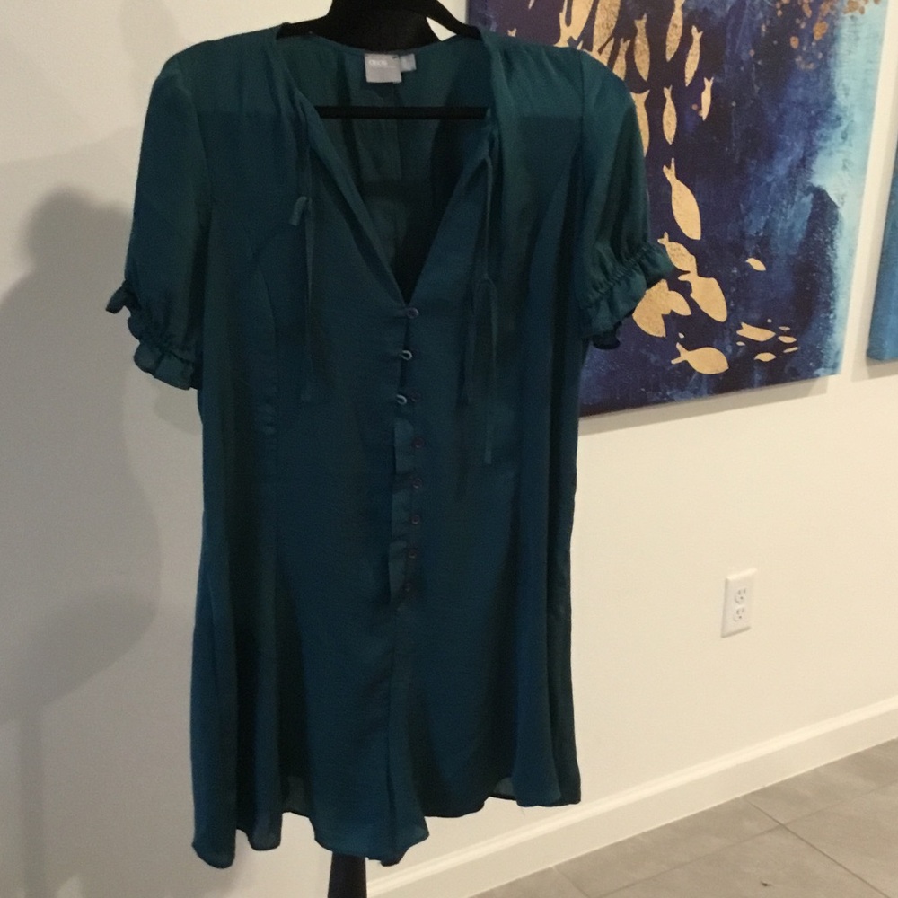 ASOS Teal Button-Down Jumpsuit